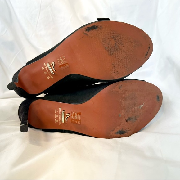 Carrano Black Suede Buckle Heels - Picture 10 of 13